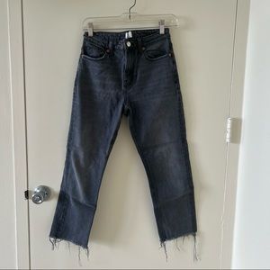 Topshop grey/gray straight leg jean